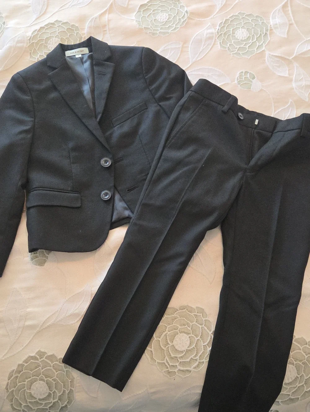 Classic Black Boy's Suit Jacket & Trousers - Tailored Professional Set